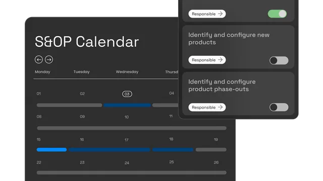 2026 S&amp;OP cycle calendar